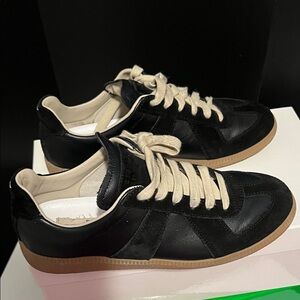 Maison Martin Margiela Black and Cream Sneakers